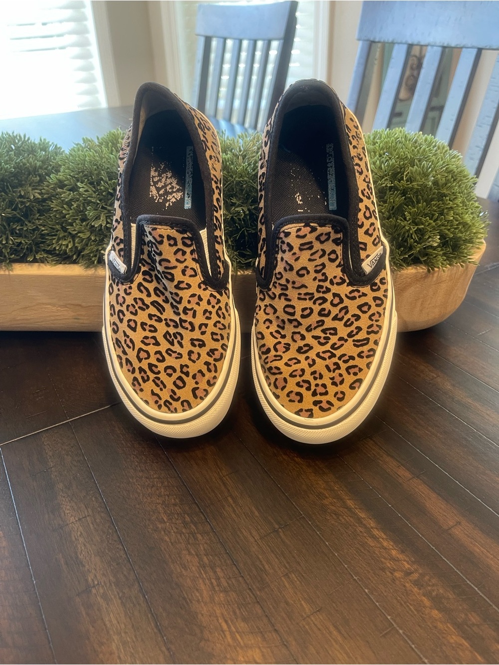 Vans Slip-On Sneakers Leopard Print Tan Black - Picture 2 of 3